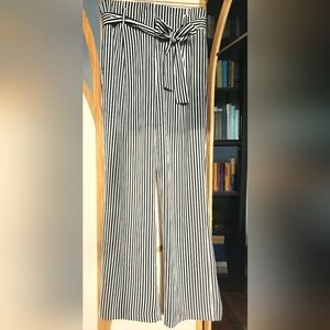 Dynamite High Waisted Wide-Leg Black & White Striped Pants Size Large